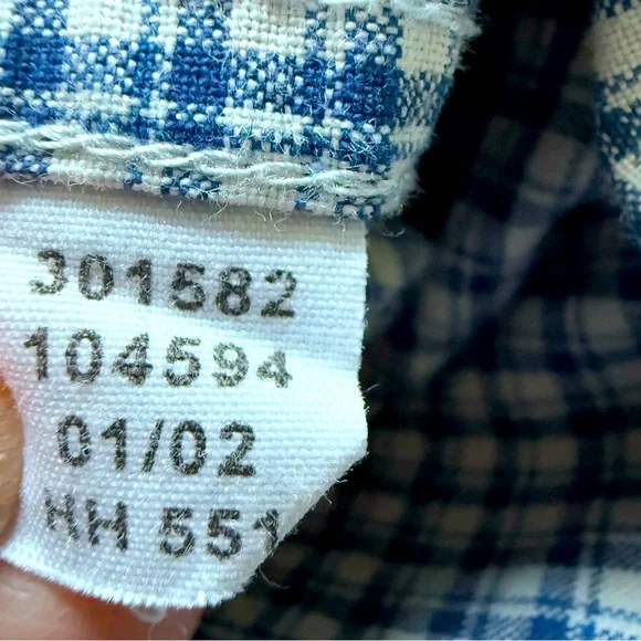 Vintage 2002 Gap Men’s Blue/White Plaid Short Sleeve Button Down Shirt Size XXL - Picture 8 of 8